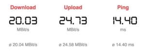 Glasfaser-Speedtest